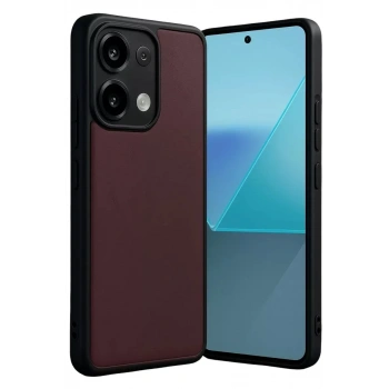 Mey İthalat®   Redmi Note 13 Pro 4G Kılıf Aras Deri Kapak - Bordo