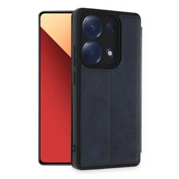 Mey İthalat®   Redmi Note 13 Pro 4G Kılıf Flip Cover - Lacivert