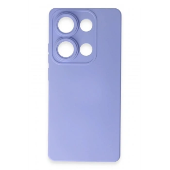 Mey İthalat®   Redmi Note 13 Pro 4G Kılıf Nano içi Kadife Silikon - Lila