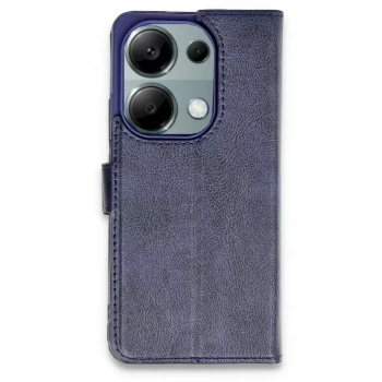 Mey İthalat®   Redmi Note 13 Pro 4G Kılıf Trend S Plus Kapaklı Kılıf - Lacivert