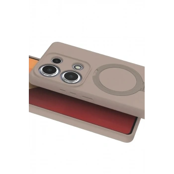 Mey İthalat®   Redmi Note 13 Pro 4G Regal Magsafe Standlı Kapak - Çöl Titanyum