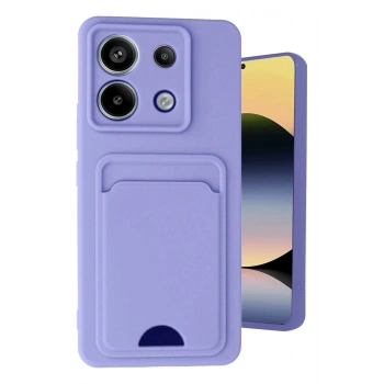Mey İthalat®   Redmi Note 13 Pro 5G Kılıf Kelvin Kartvizitli Silikon - Lila