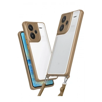 Mey İthalat®   Redmi Note 13 Pro Plus Kılıf Penta Silikon Kılıf - Çöl Titanyum