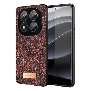 Mey İthalat®   Redmi Note 14 Pro 5G Bright Simli Kapak - Derin Mor