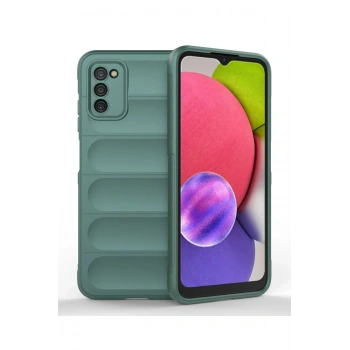 Mey İthalat®  Samsung Galaxy A03S Kılıf Optimum Silikon - Koyu Yeşil
