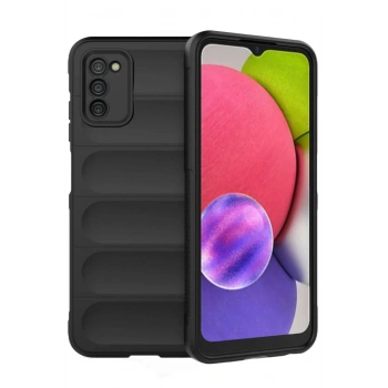 Mey İthalat®  Samsung Galaxy A03S Kılıf Optimum Silikon - Siyah