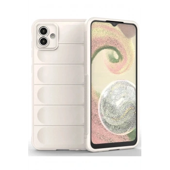 Mey İthalat®  Samsung Galaxy A04 Kılıf Optimum Silikon - Krem
