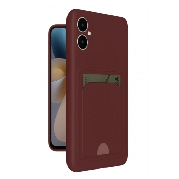 Mey İthalat®  Samsung Galaxy A05 Kelvin Kartvizitli Silikon - Bordo