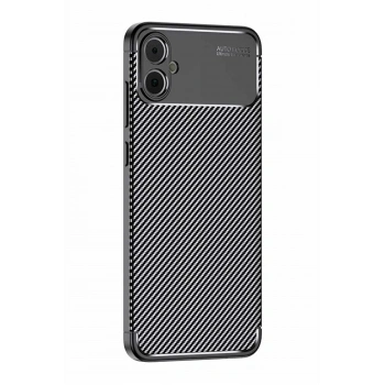 Mey İthalat®  Samsung Galaxy A05 Kılıf Auto Focus Karbon Kapak - Siyah