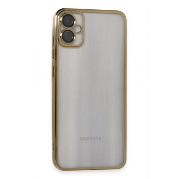 Mey İthalat®  Samsung Galaxy A05 Kılıf  Lensli Silikon - Gold