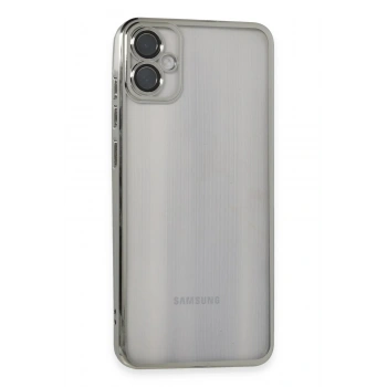 Mey İthalat®  Samsung Galaxy A05 Kılıf  Lensli Silikon - Gümüş
