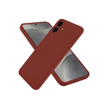 Mey İthalat®  Samsung Galaxy A06 Kılıf First Silikon - Bordo