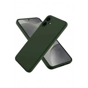 Mey İthalat®  Samsung Galaxy A06 Kılıf First Silikon - Koyu Yeşil