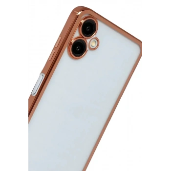 Mey İthalat®  Samsung Galaxy A07 4G  Lensli Silikon - Çöl Titanyum