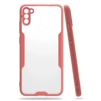 Mey İthalat®  Samsung Galaxy A11 Kılıf Platin Silikon - Pembe