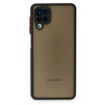 Mey İthalat®  Samsung Galaxy A12 Kılıf Montreal Silikon Kapak - Siyah