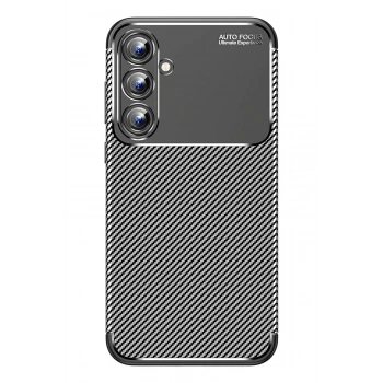 Mey İthalat®  Samsung Galaxy A15 4G Kılıf Auto Focus Karbon Kapak - Siyah