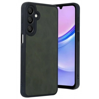 Mey İthalat®  Samsung Galaxy A16 5G Kılıf Aras Deri Kapak - Koyu Yeşil