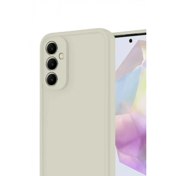 Mey İthalat®  Samsung Galaxy A16 5G Kılıf Viera Silikon - Krem