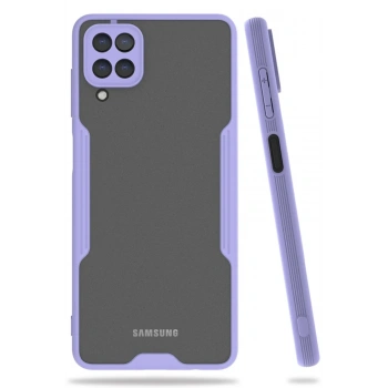 Mey İthalat®  Samsung Galaxy A22 Kılıf Platin Silikon - Lila