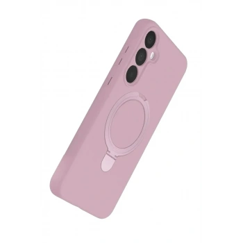 Mey İthalat®  Samsung Galaxy A25 5G Regal Magsafe Standlı Kapak - Açık Pembe