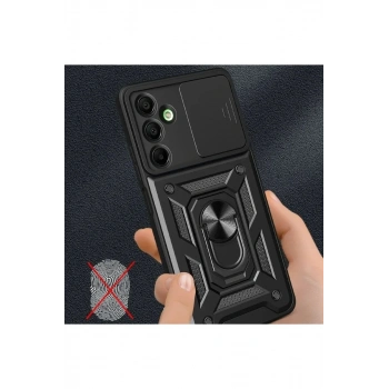 Mey İthalat®  Samsung Galaxy A26 Kılıf Pars Lens Yüzüklü Silikon - Yeşil