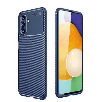 Mey İthalat®  Samsung Galaxy A36 Kılıf Auto Focus Karbon Kapak - Lacivert