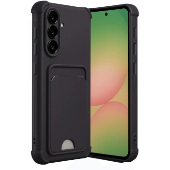 Mey İthalat®  Samsung Galaxy A36 Kılıf Kelvin Kartvizitli Silikon - Siyah