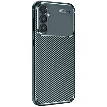 Mey İthalat®  Samsung Galaxy S24 FE Kılıf Auto Focus Karbon Kapak - Koyu Yeşil