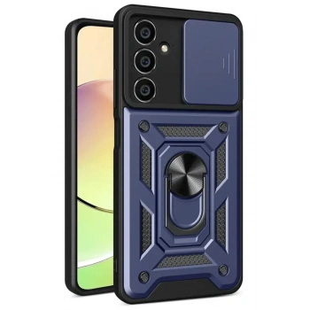Mey İthalat®  Samsung Galaxy S24 FE Pars Lens Yüzüklü Silikon - Lacivert