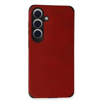 Mey İthalat®  Samsung Galaxy S24 Kılıf Loop Deri Silikon - Kırmızı