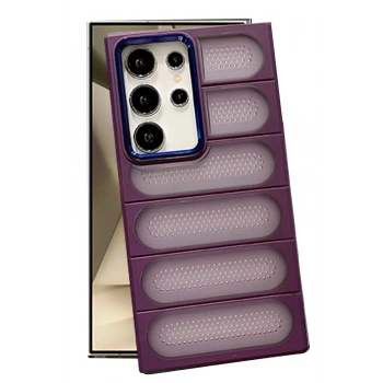 Mey İthalat®  Samsung Galaxy S24 Ultra Kılıf Airmax Silikon Kapak - Derin Mor