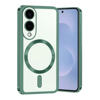 Mey İthalat®  Samsung Galaxy S25 Edge Kross Magneticsafe Kapak - Koyu Yeşil