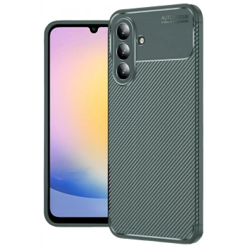 Mey İthalat®  Samsung Galaxy S25 FE Auto Focus Karbon Kapak - Koyu Yeşil