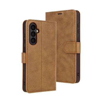 Mey İthalat®  Samsung Galaxy S25 FE Trend S Plus Kapaklı Kılıf - Taba