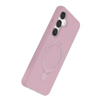 Mey İthalat®  Samsung Galaxy S25 Regal Magsafe Standlı Kapak - Açık Pembe