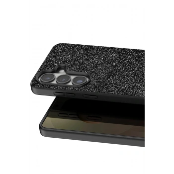 Mey İthalat®  Samsung Galaxy S26 Bright Simli Kapak - Siyah
