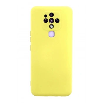 Mey İthalat®  Tecno Camon 16 Kılıf Nano içi Kadife Silikon - Sarı