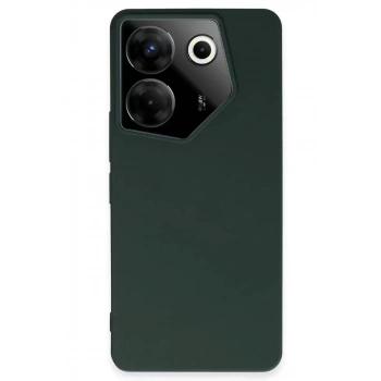 Mey İthalat®  Tecno Camon 20 Pro 5G Kılıf First Silikon - Koyu Yeşil