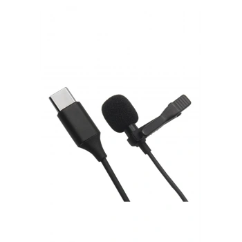Mey İthalat®  Type-C 2 Metre Double Mikrofon - Siyah