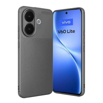 Mey İthalat®  Vivo V60 Lite Auto Focus Karbon Kapak - Gri