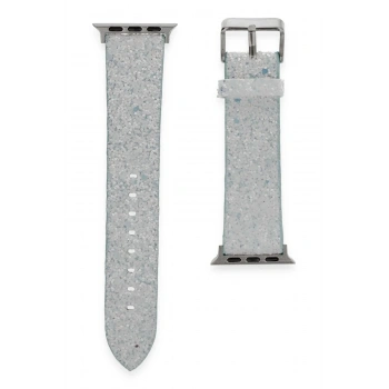 Mey İthalat®   Watch 38mm Starry Taşlı Kordon - Mavi