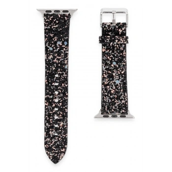 Mey İthalat®   Watch 38mm Starry Taşlı Kordon - Siyah