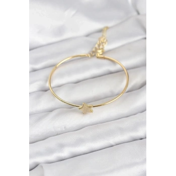 Mey İthalat® Yıldız Model Gold Renk Kadın Bileklik