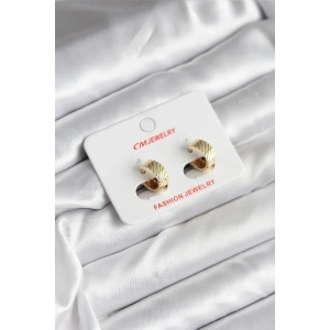 Mey İthalat® 14K Gold Renk Kaplama CM Kadın Küpe