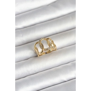 Mey İthalat® 316L Çelik Gold Renk Samanyolu Model Kadın Yüzük