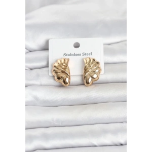 Mey İthalat® 316L Çelik Gold Renk Vintage Model Kadın Küpe