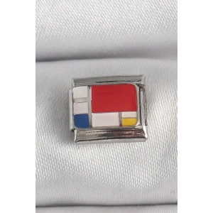 Mey İthalat® 316L Çelik Gümüş Renk Karışık Renk Portre Model Nomination Charm