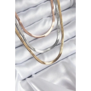 Mey İthalat® 316L Çelik Mix Renk İtalyan Zincir Model Kadın Kolye