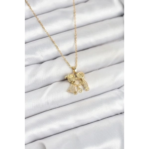 Mey İthalat® 316L Çelik Zincir Gold Renk Erkek Kız Model Kadın Kolye